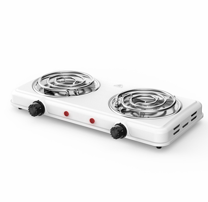 Countertop Double Burner Cooking Stove Home Kitchen 2000W Double Coil Hot Plate