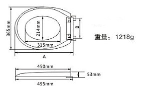 Sanitary Toilet Seat in PP Material