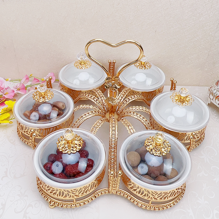 Chic Ceramic Bowls Storage with Clear Lid for Nuts and Fruits