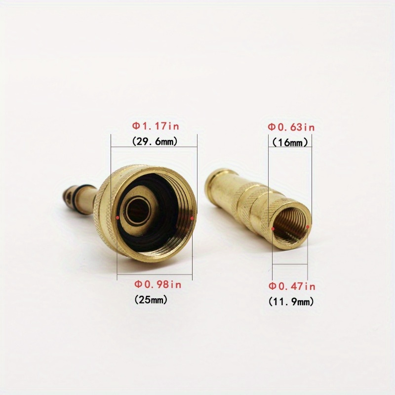 Heavy-Duty Brass Adjustable Twist Hose Garden Nozzle Fitting