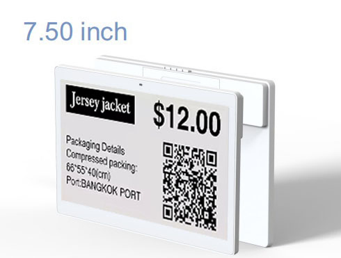 7.5'' Low Power B/W E-Paper Tag Large Format ESL with Client Real-Time Sample Customization Critical Timing System