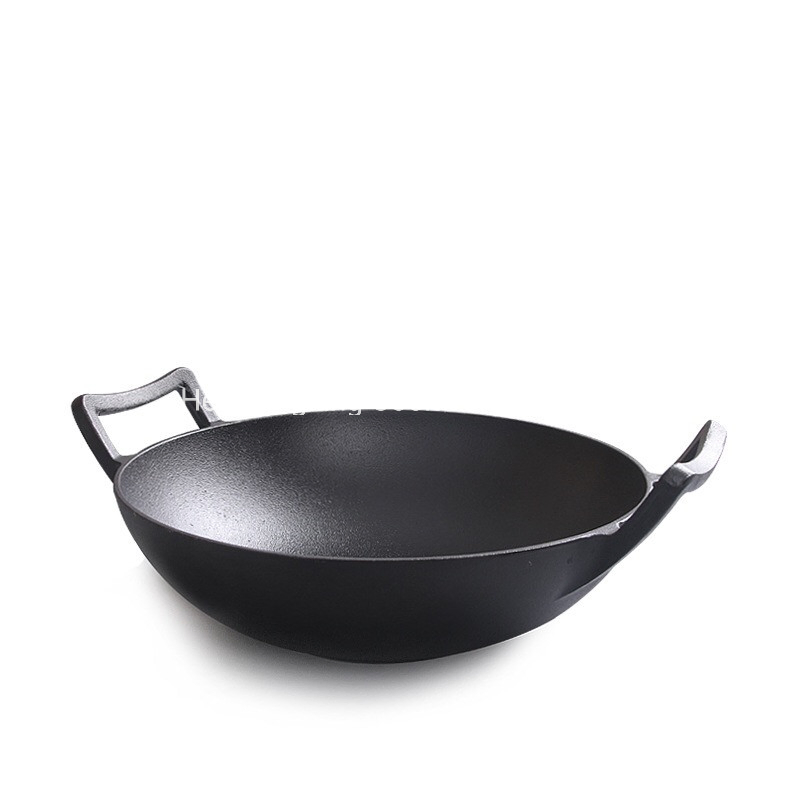 Чугунная сковорода вок 32 см без покрытия