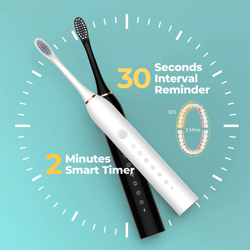 Electric Toothbrush Household Rechargeable Waterproof Toothbrush Travel Box Toothbrush Head Set