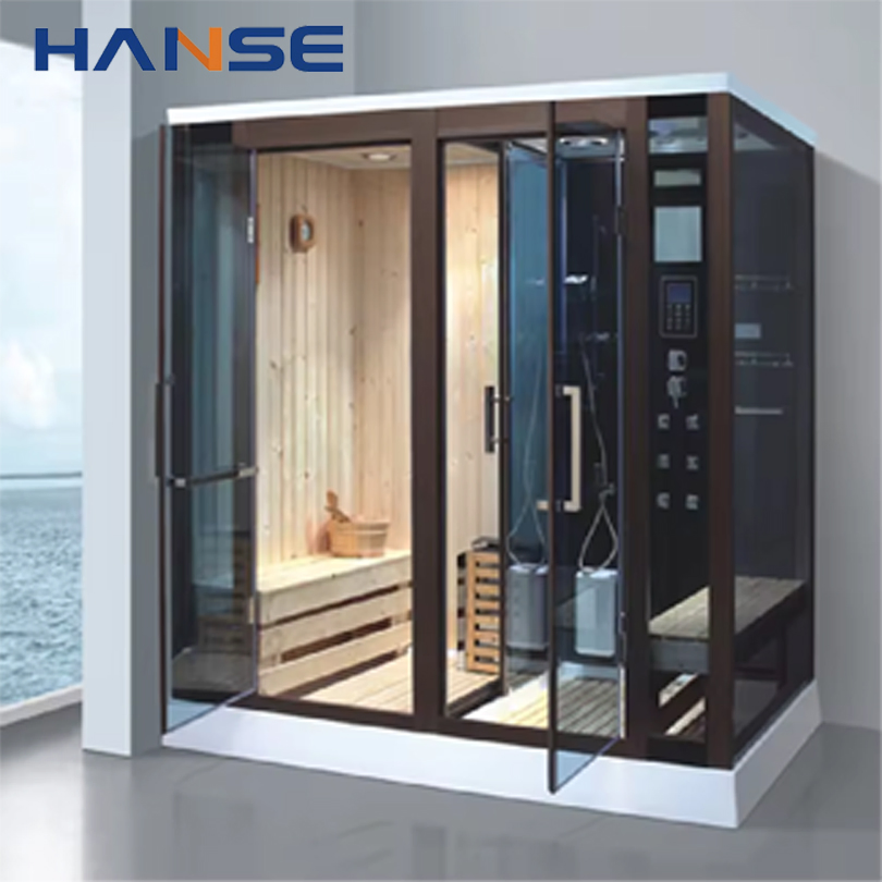 Hot Sale Sauna Room with Stove Combined Wet Steam Shower Cabin