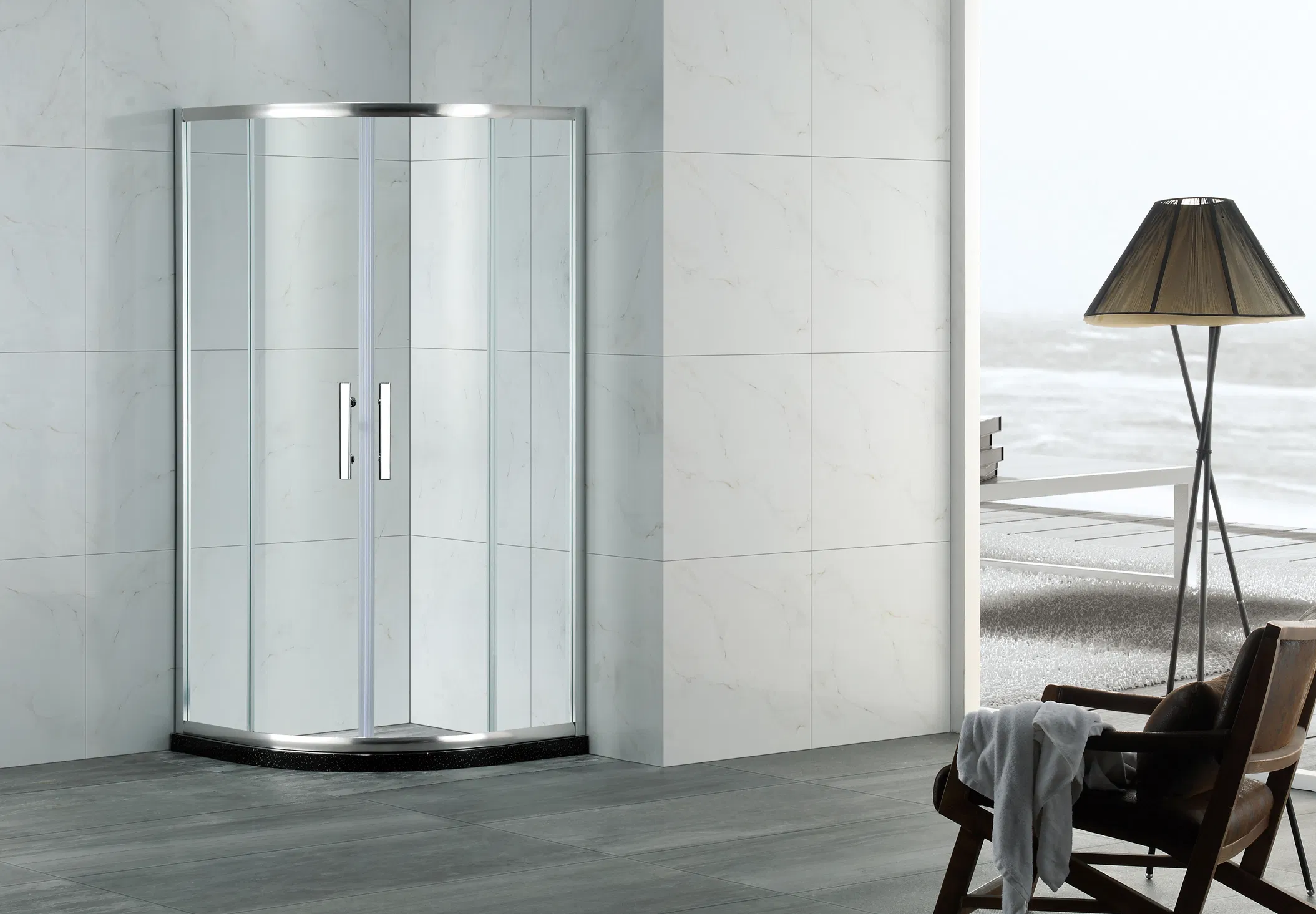 1200X900 Japan Bathroom Big Shower Cabin Prefab Shower Room