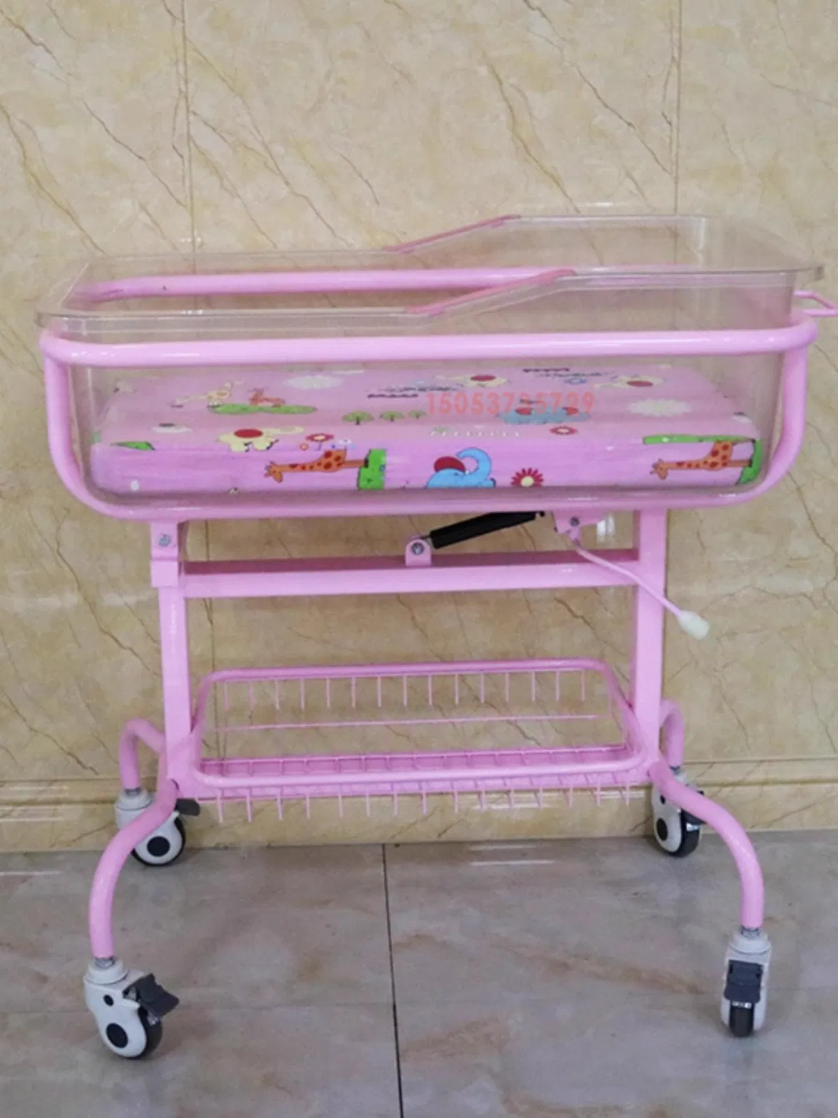 Newborn Bed Can Be Moved, Tilted, Transparent, and Multifunctional. The Same Medical Baby Stroller and Postpartum Center Baby Bed Are Available in The Hospital