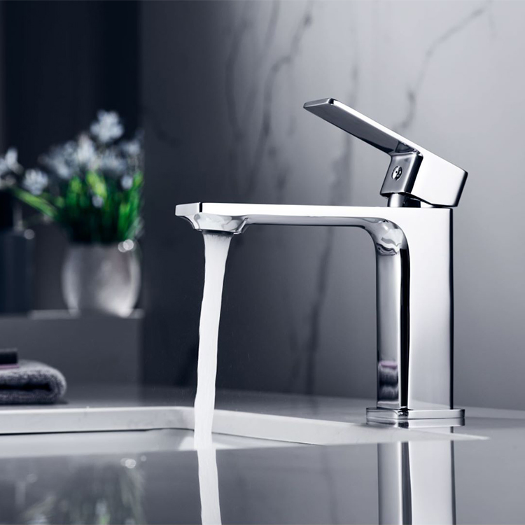 Sanipro New Design Electroplating Single Handle Bath Wash Face Taps Sink Hot Cold Water Tap Mixer Brass Bathroom Basin Faucets