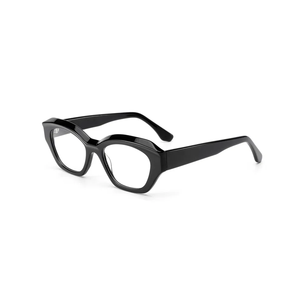 Black Cat Eye Frame Custom Fashion Acetate Anti-Blue Light Myopia Reading H2852 Optical Glasses