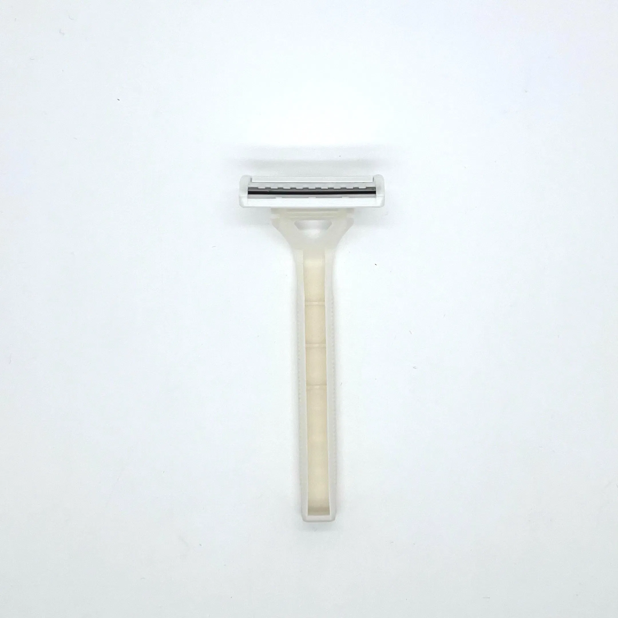 Disposable Hotel Shaving Razor - White Plastic Handle with Double-Layer Stainless Steel Blades 06