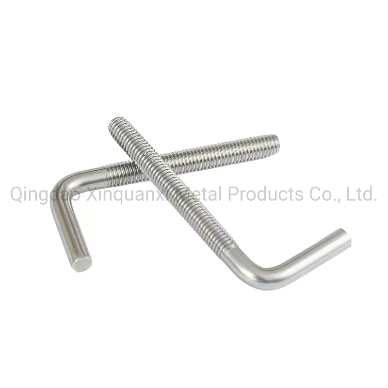 Stainless Steel M10 M20 M30 Ground Anchor Foundation L Shape Bolt