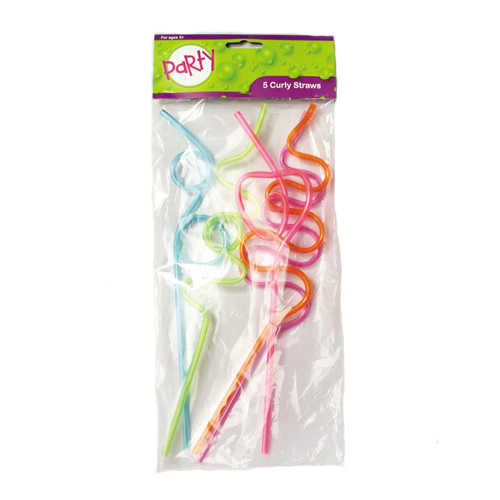 Promotional Colorful Party Decoration Crazy Shape Drinking Straws Child Toy Silly Straws