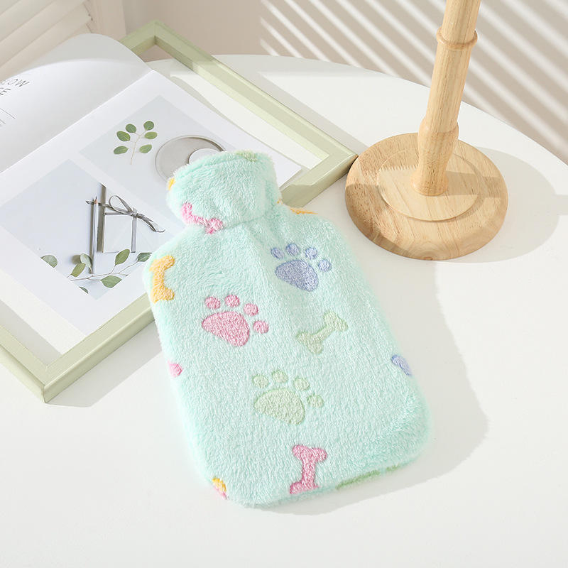 Popular Selling Warm Bottle Fleece Cover Winter Rubber Hot Water Bag