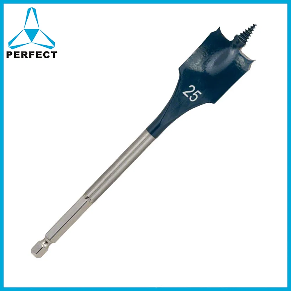 40cr Steel Screw Tip Self Feed Speed Cut 6-40mm Flat Wood Flate Spade Bits Holesaw Self Grab Cut