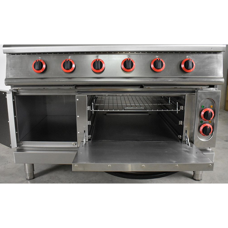 Um-Uu-6 Stainless Steel Kitchen Equipment 6 (2/4) Burner Electric Induction Cooker (Square) & Cabinet & Electric Oven Commercial 6 (2/4) Burner Electric Stove