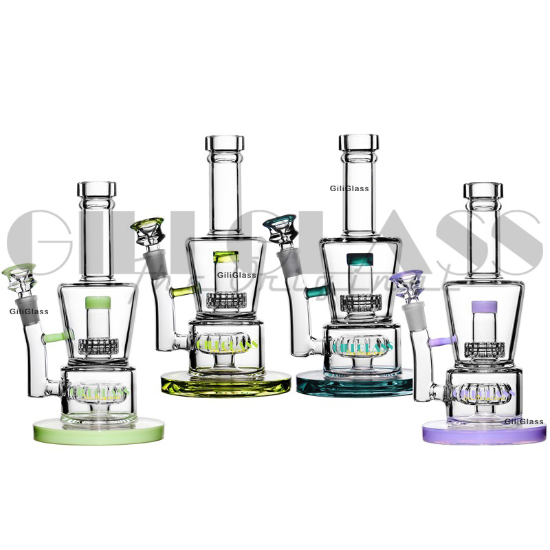 Gili-314 Giliglass 9 Inches All Glass Hookah Price New Design Glass DAB Rig Art High End Water Pipe