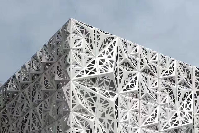 Modern Decorative Laser Cut Aluminum Facade Panel for Outdoor Curtain Wall Cladding
