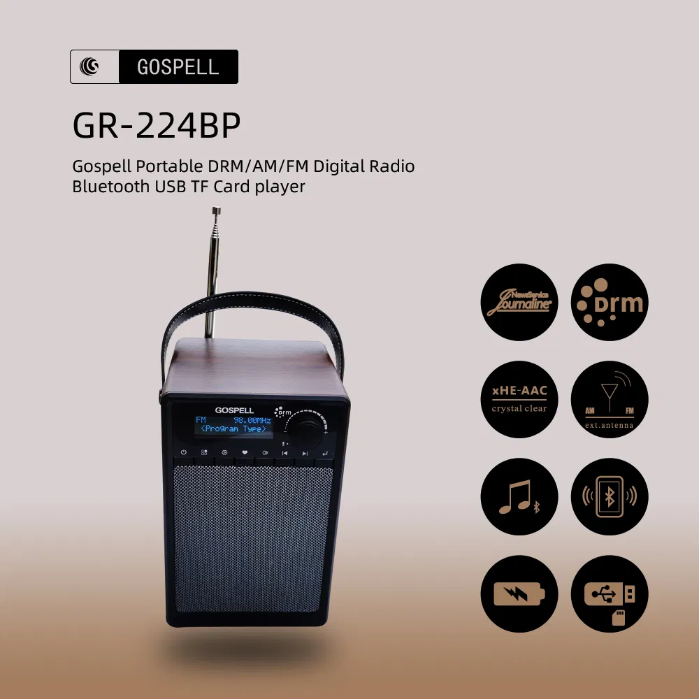 Портативный DRM радиоприемник Gospell GR-224BP