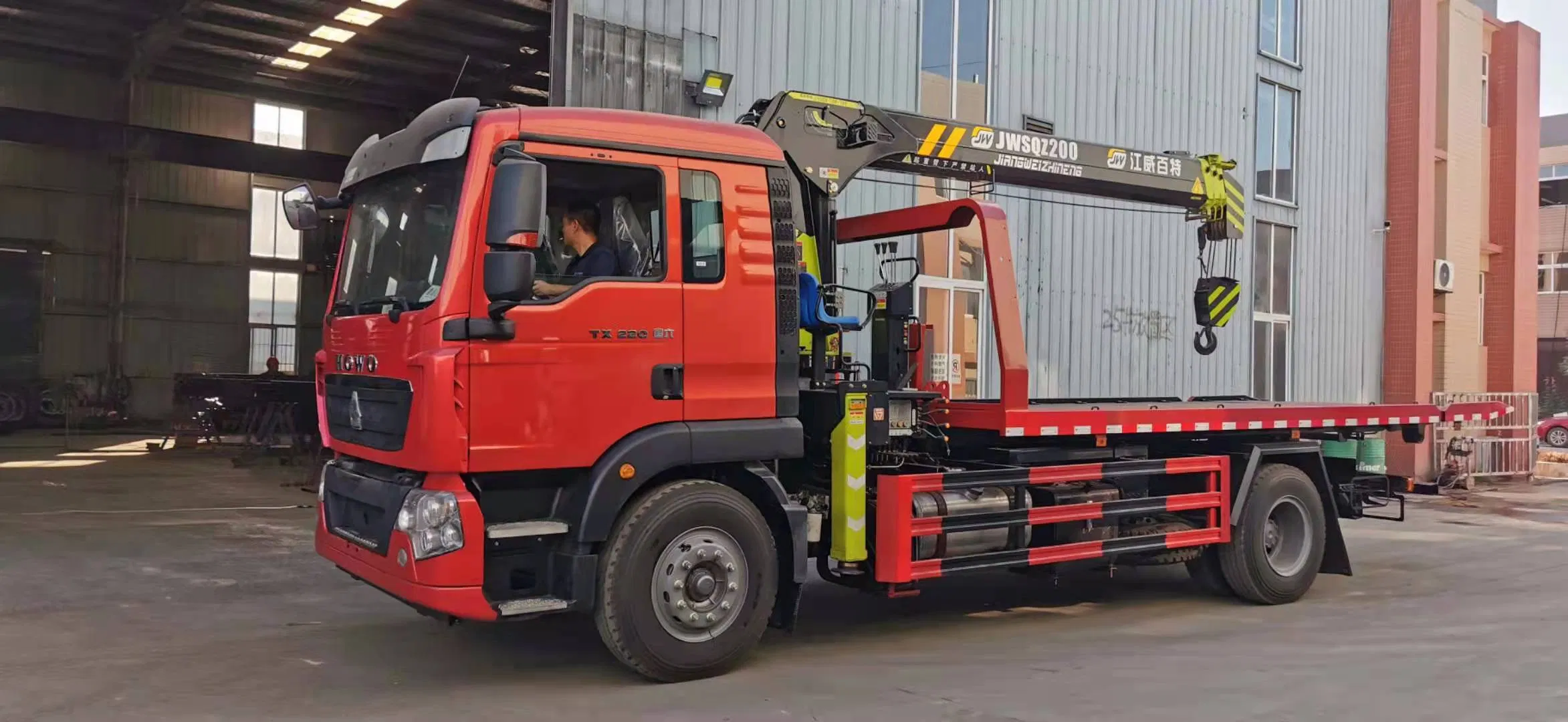 Jiangwei Truck Mounted Crane, Large Working Radius, Strong Carrying Capacity, Easy to Use 8 Tons Mobile Crane