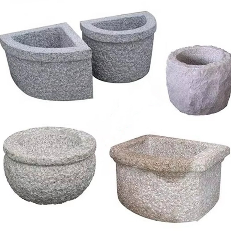 Chinese Granite Planter for Outdoor Decor