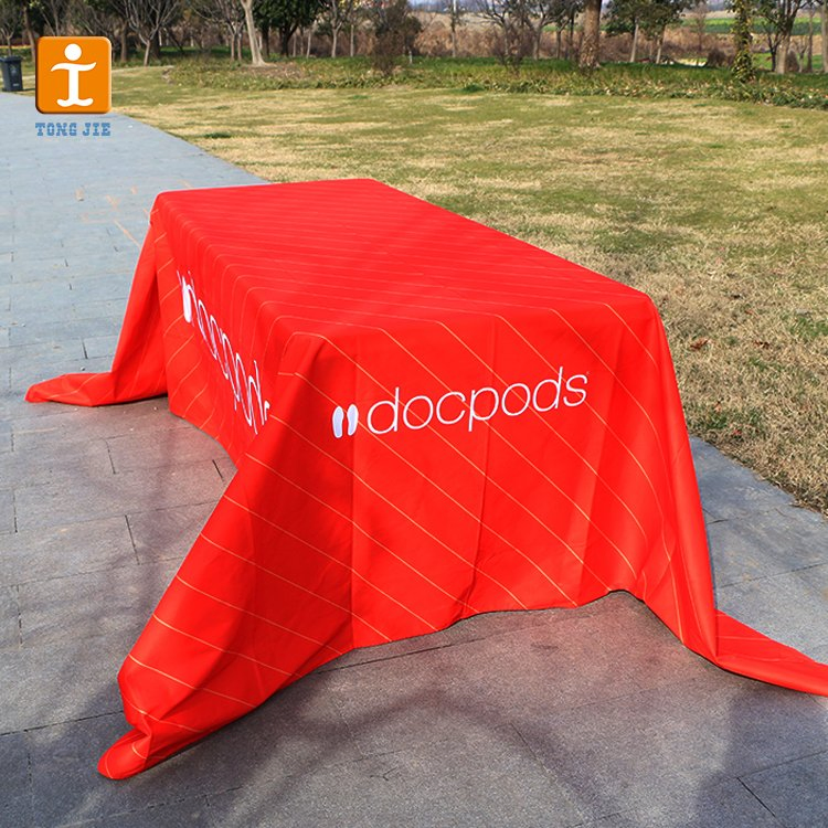 Custom Polyester Billiard Advertising Commercial Polyester Billiard Print Advertising High Quality Rectangular Fitted Custom Table Cloth