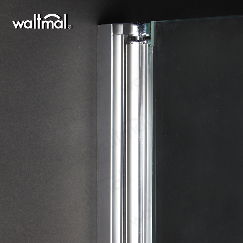 Square Sliding Tempered Glass Door Frameless Shower Rooms Bathroom