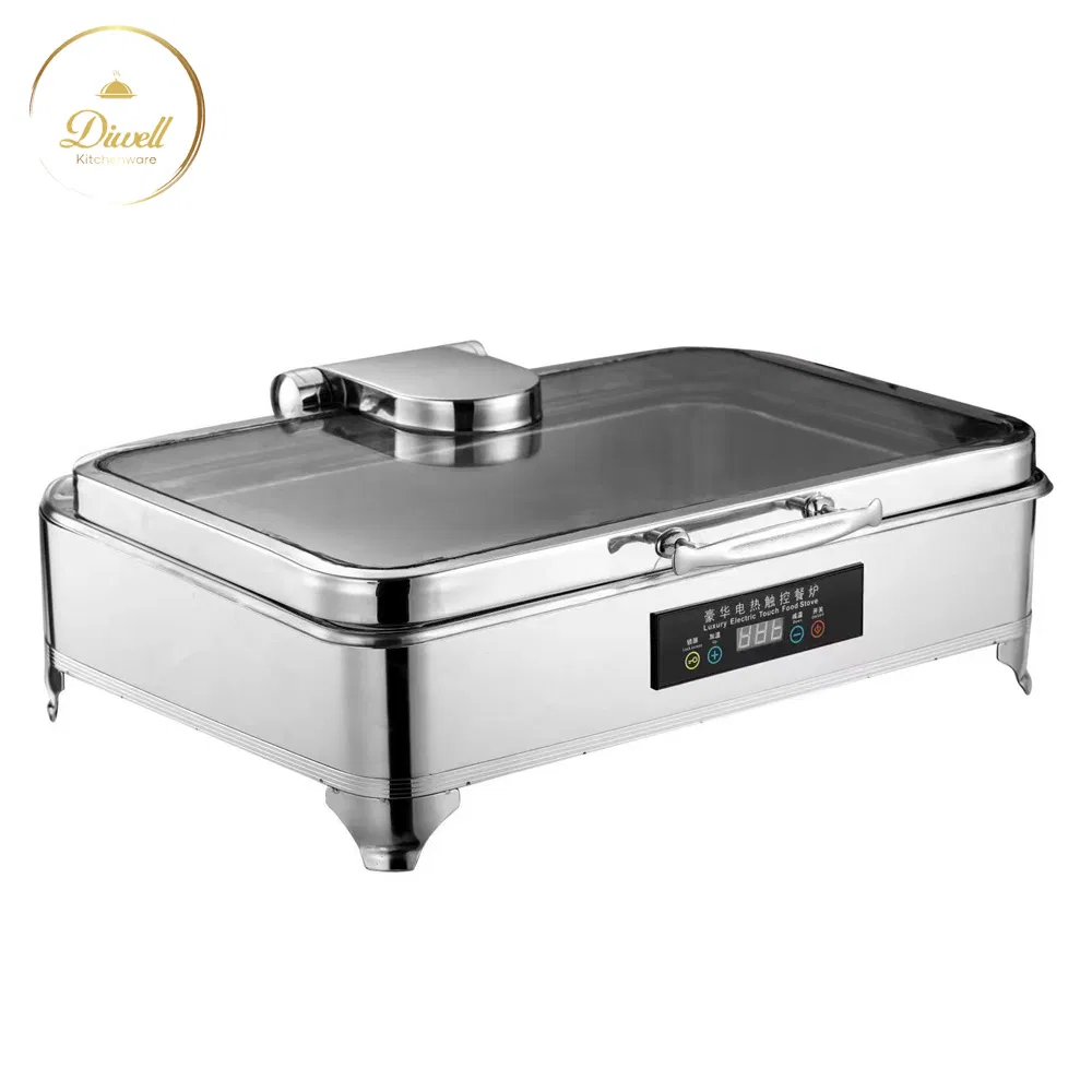 Digital Display Stainless Steel Rectangular Hydraulic Chafing Dish Economy