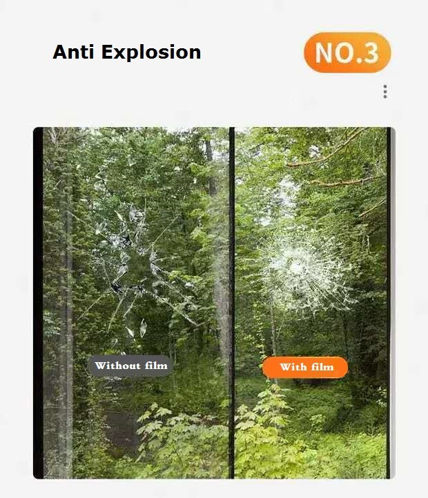2mil 4mil 8mil Safety Security Film Building House Window Glass Protection Film
