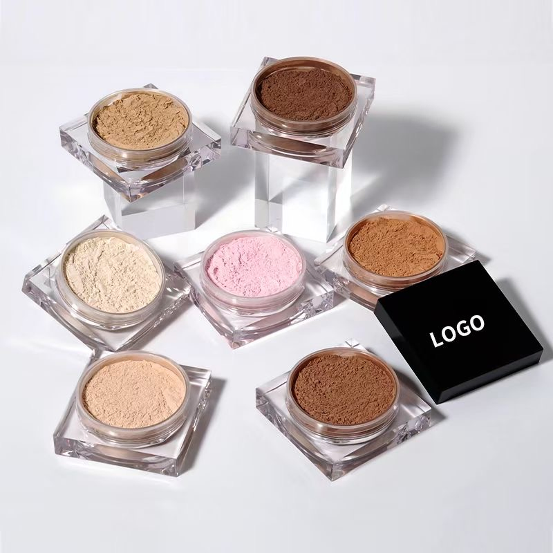 Custom Logo Talc Free Silky Makeup Matte Finish Pink Setting Loose Powder