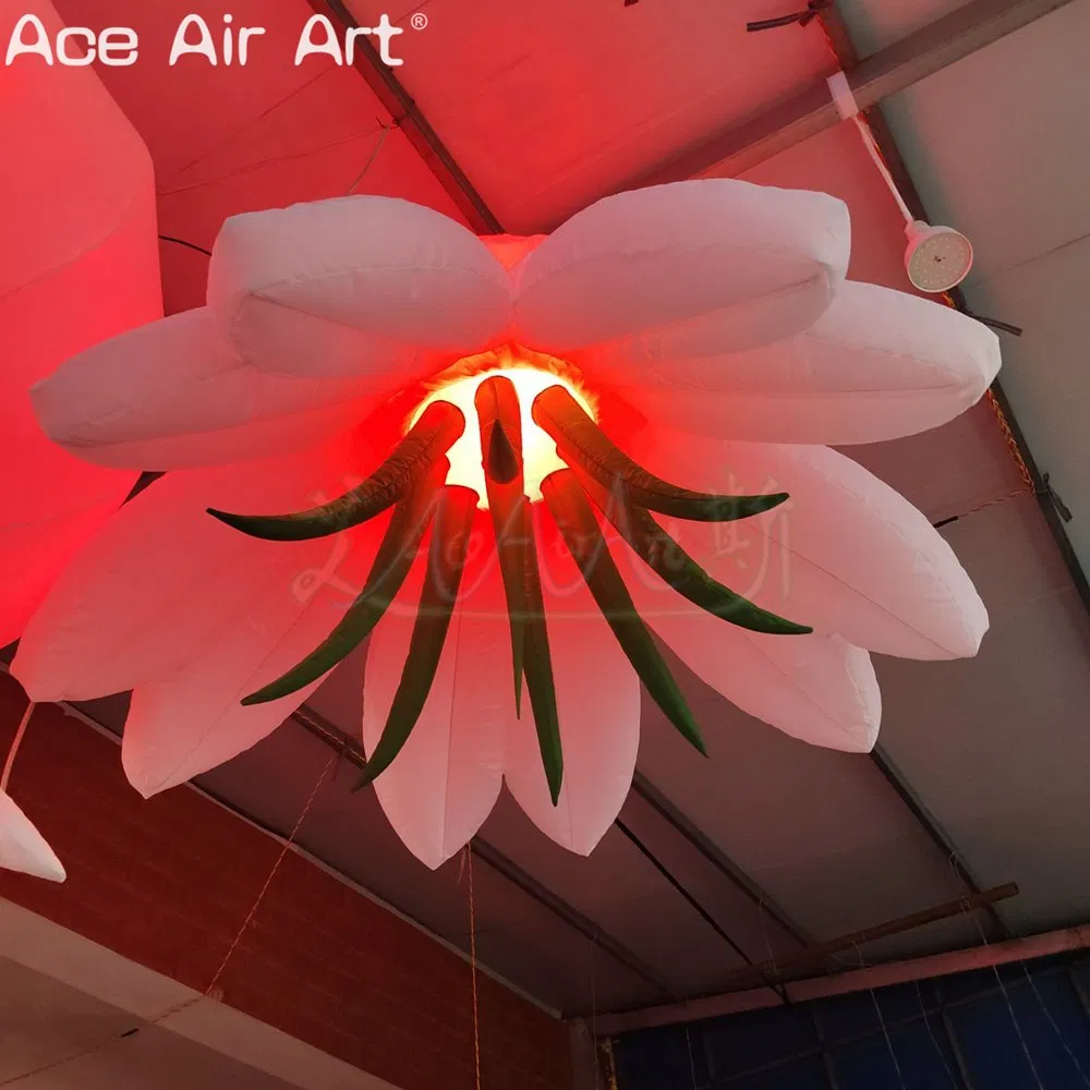 Hanging Inflatable Stage Flowers Outdoor Campground Decoration Inflatable Ceiling Flowers for Wedding or Mall