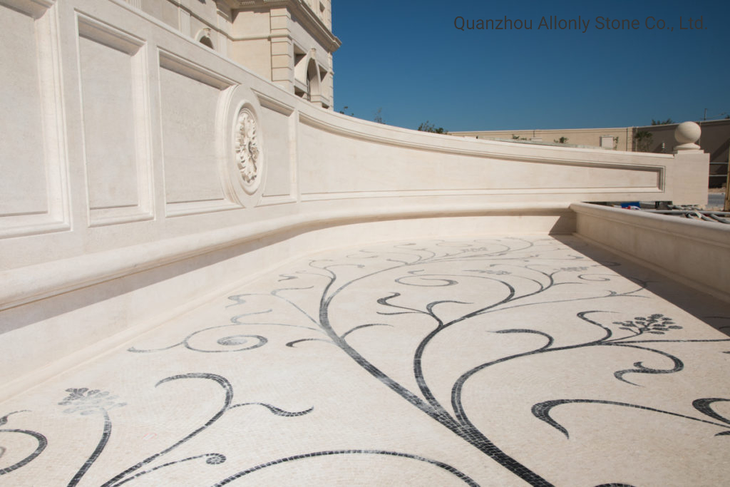 French Limestone Wall Floor Decor Stone for Facade Door Surround Baluster