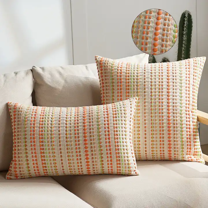 Boho Throw Cushion Cover Morden Cotton Thread Jacquard Custom Cushion Cover High Quality Cotton Decor Pillow Cases