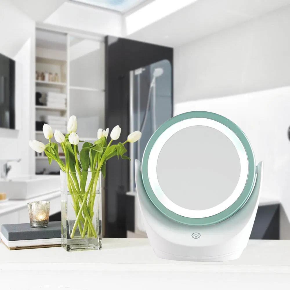 Electric Battery Operated & Rechargeable Detachable Rotating LED Mirror