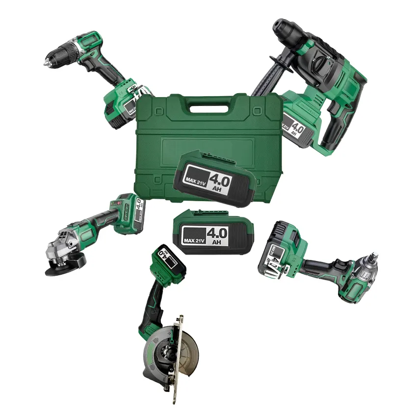 Factory Brushless Power Drill Set with Hard Case Storage