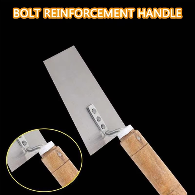 High Quality with Handle Mirror Polish Carbon Steel Thickened Bricklaying Plastering Trowel