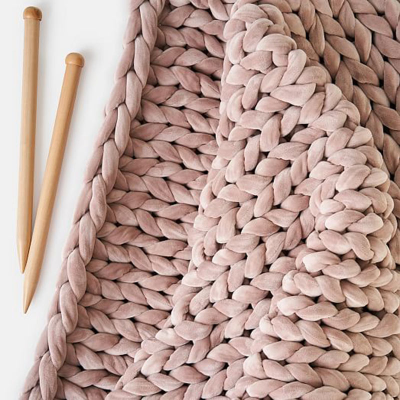 Hand Made Soft Fluffy Yarn Big Knitted Throw Blankets, Chunky Cable Knitted Weighted Sofa Bed Blanket