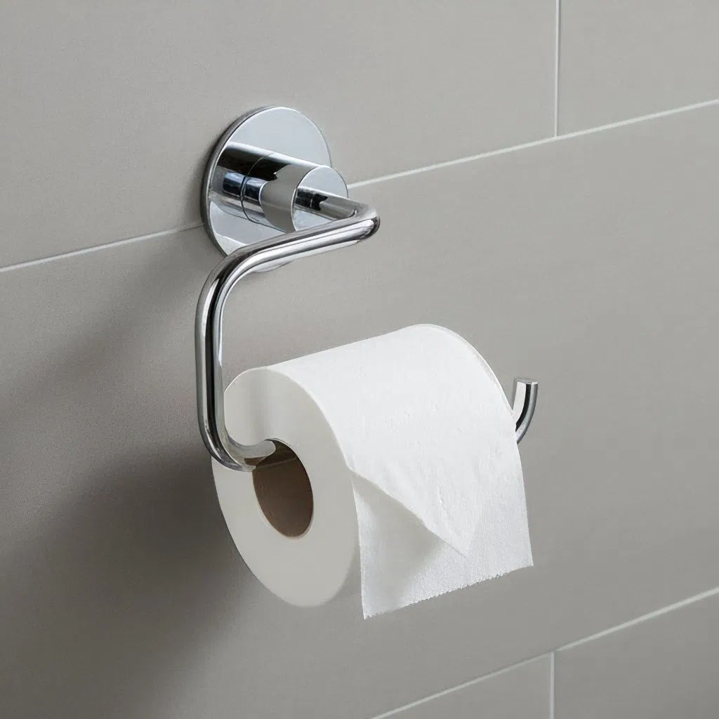 Полотенцедержатель 60 см, серебристый, самоклеящийся