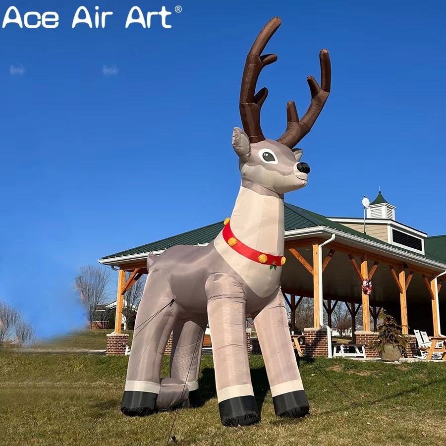 6mh Giant Oxford Christmas Inflatable Reindeer Rudolph for Eye Catching Outdoor Event Decor