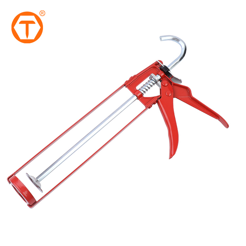 High Quality Stainless Steel Refillable Portable Manual Skeleton Caulking Gun
