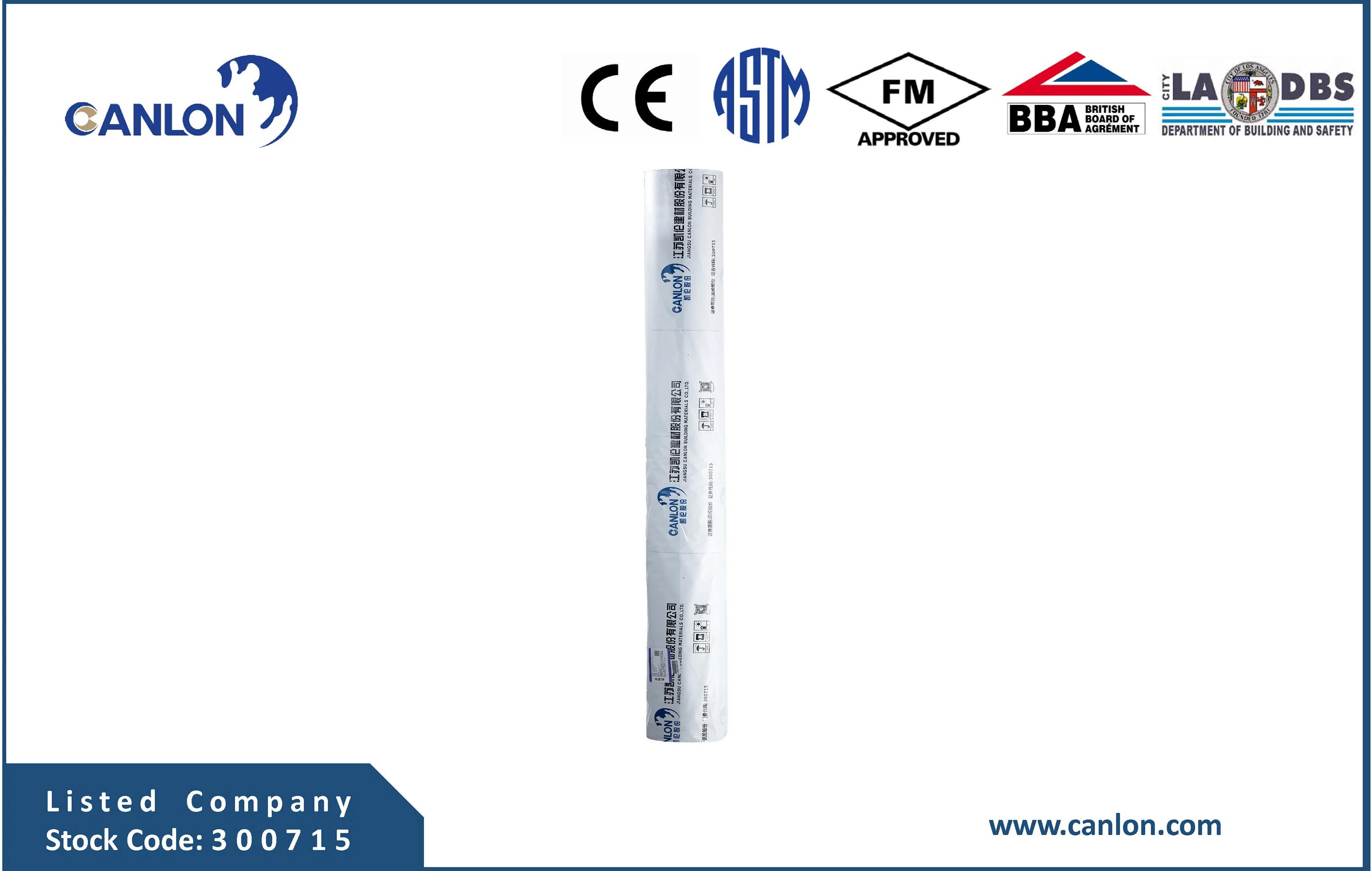 Canlon PVC Waterproofing Membrane for Flat Roofing Construction