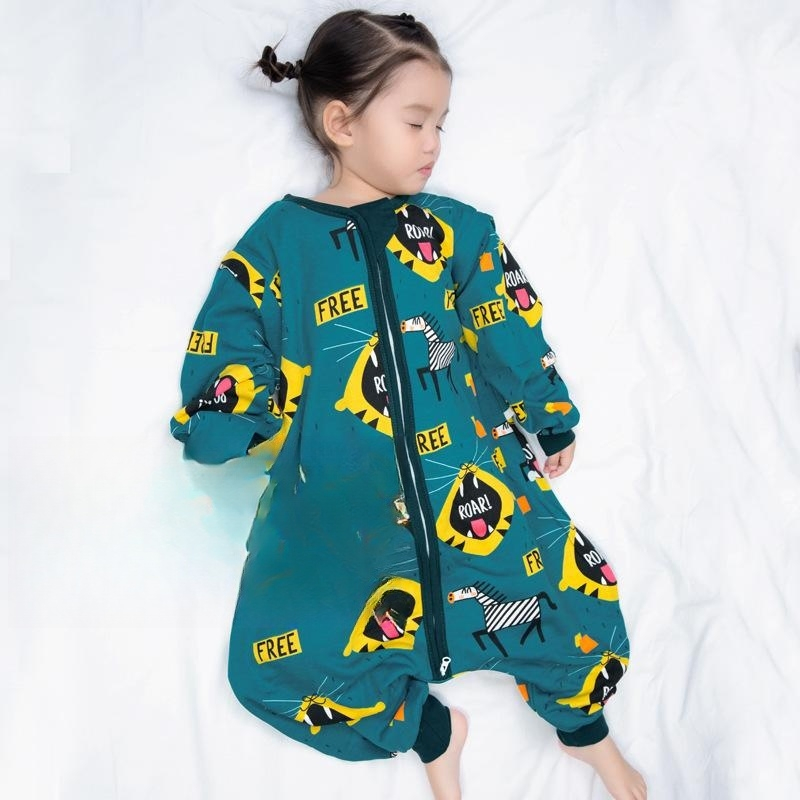 Innovative Split-Leg Pure Cotton Anti-Kick Universal for All Seasons Sleeping Bag