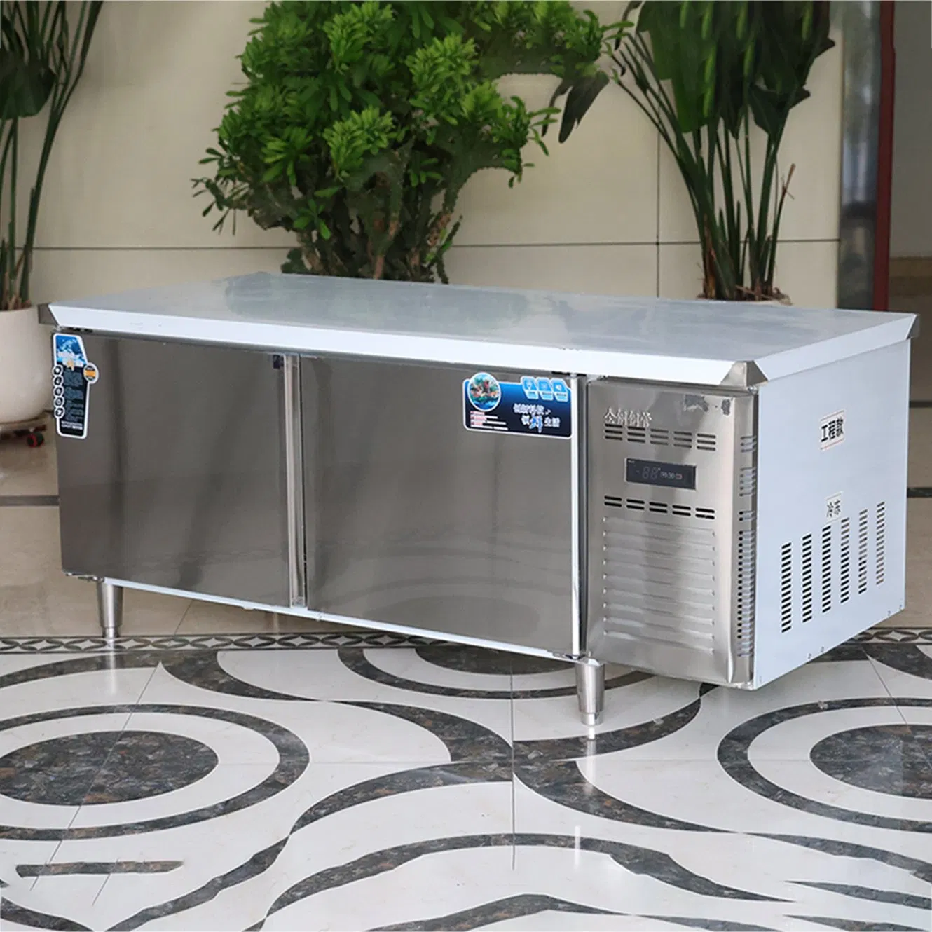 Restaurant/Kitchen/Hotel Under Counter Stainless Steel Refrigerator Display Freezer Workbench Tabletop Fridge