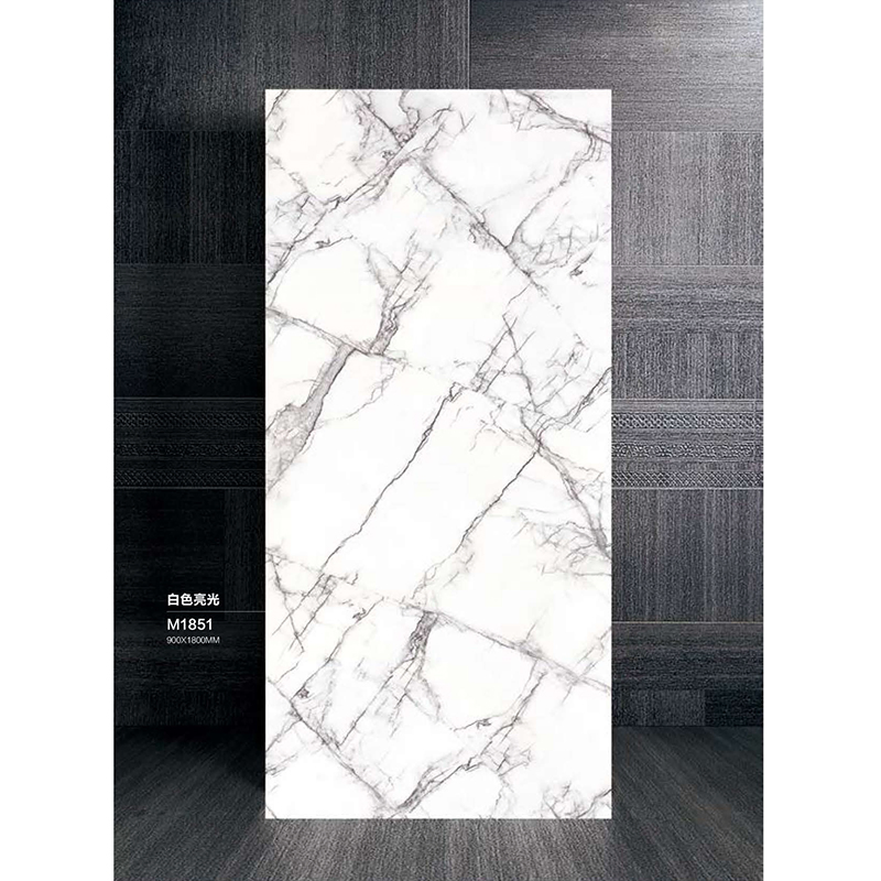 1800X900 Polished White Marble Look Large Size Tile