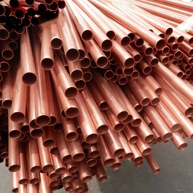 C10100/C10200/C10300 Manufacturers Red Pure Copper Pipe Professional 1/4'' 3/8'' 1/2'' 5/16'' AC Copper Tubes-Pure Copper Pipe for Air Conditioners
