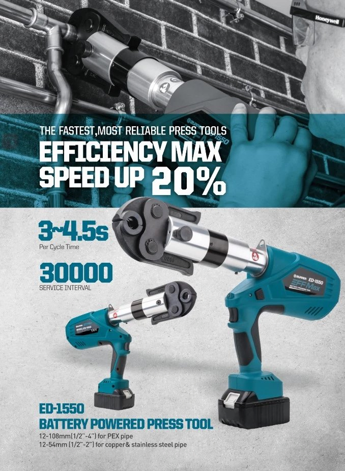 Portable Crimping ED-1550 Battery Powered Plumbing Tool Pipe Press Tool