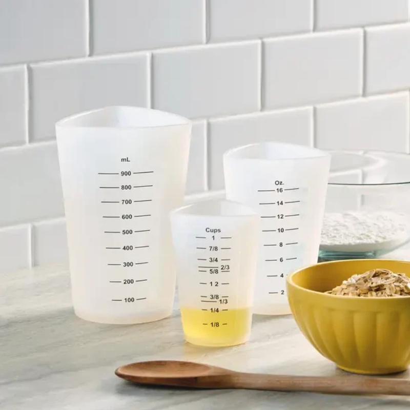 Силиконовая мерная чашка для пищевых продуктов