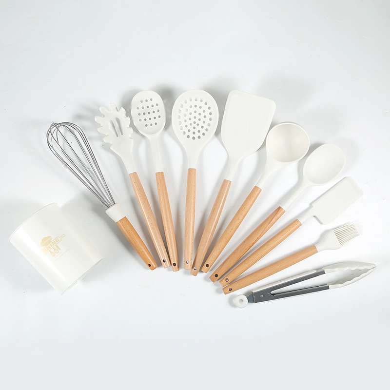 12.5 Inches Silicone Non-Stick Heat Resistant Soup Ladle Colored Kitchen Utensil