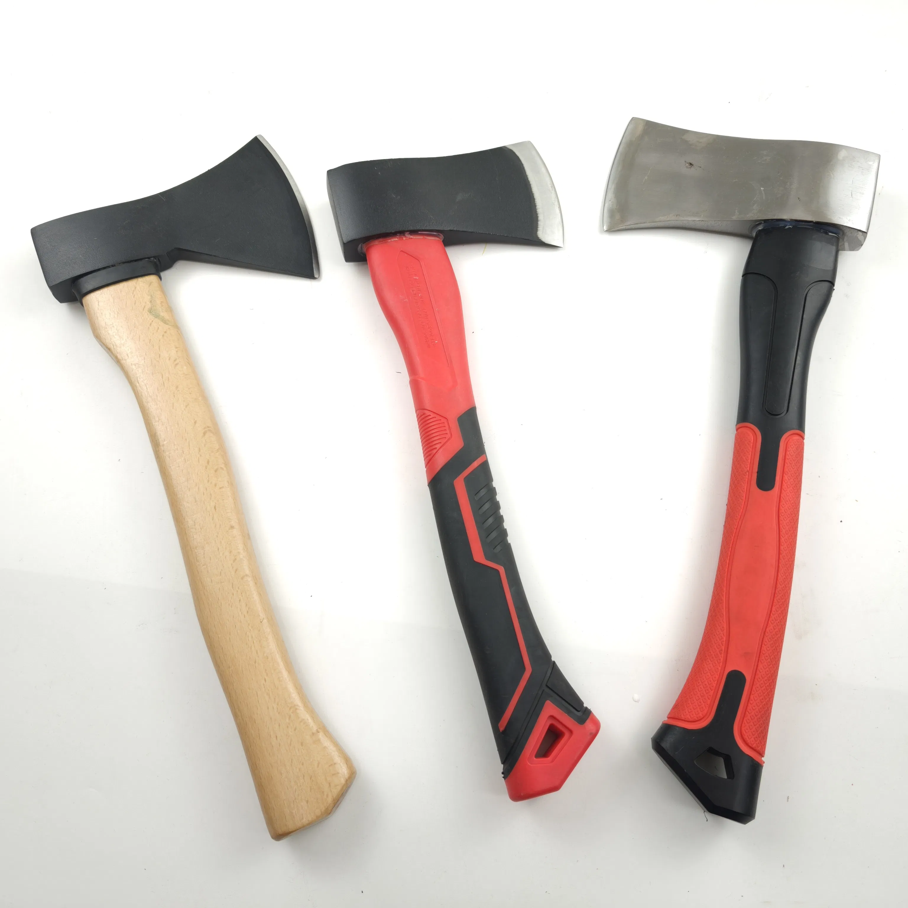 High Carbon Steel Full Polished Axe Head with Comfortable Fiberglass Handle for Outdoor