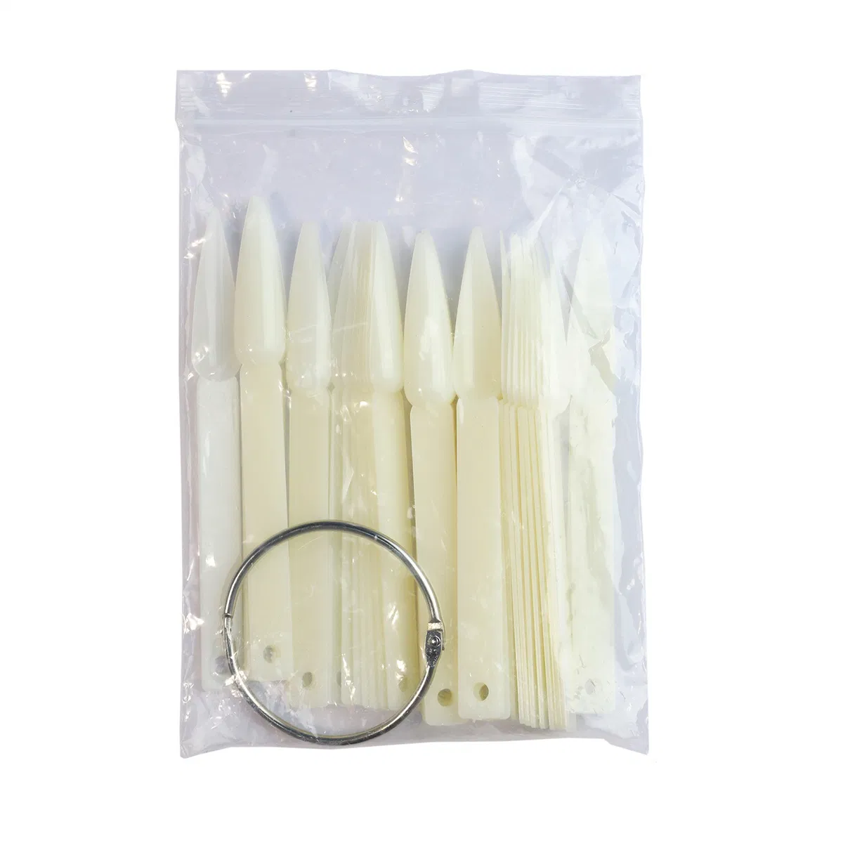 50-Color Fan-Shaped Color Card Nail Polish Swatch Practice Nail Polish Color Display Board Nail Mold Nail Tips