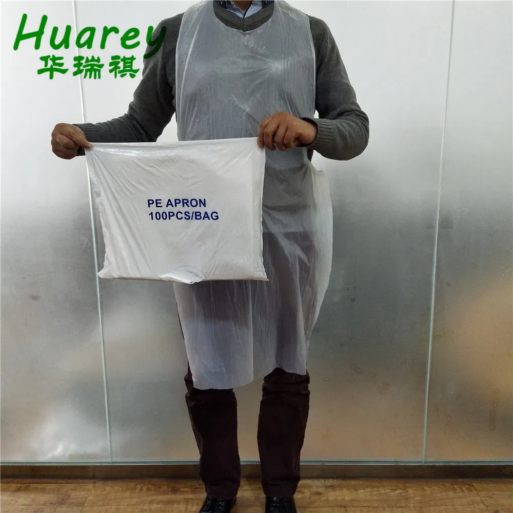 Durable Clear Plastic Disposable Apron for Food Service