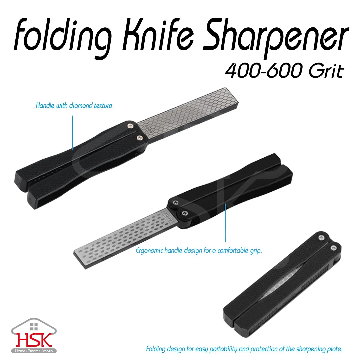 Diamond Stone Sharpener Fan-Shaped Knife Sharpener